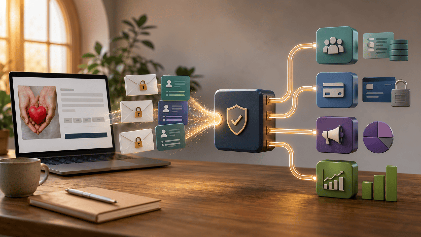 Donation form data moving to CRM payment campaign and analytics systems
