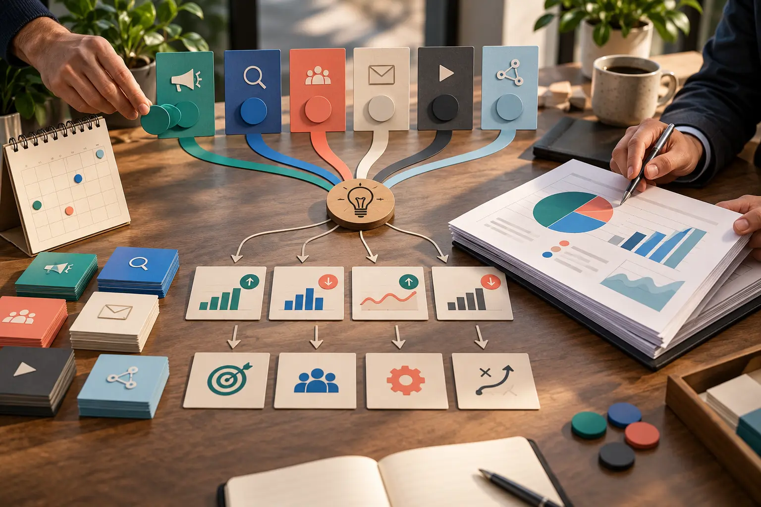 Campaign reporting sources connected to review context and next-action cards